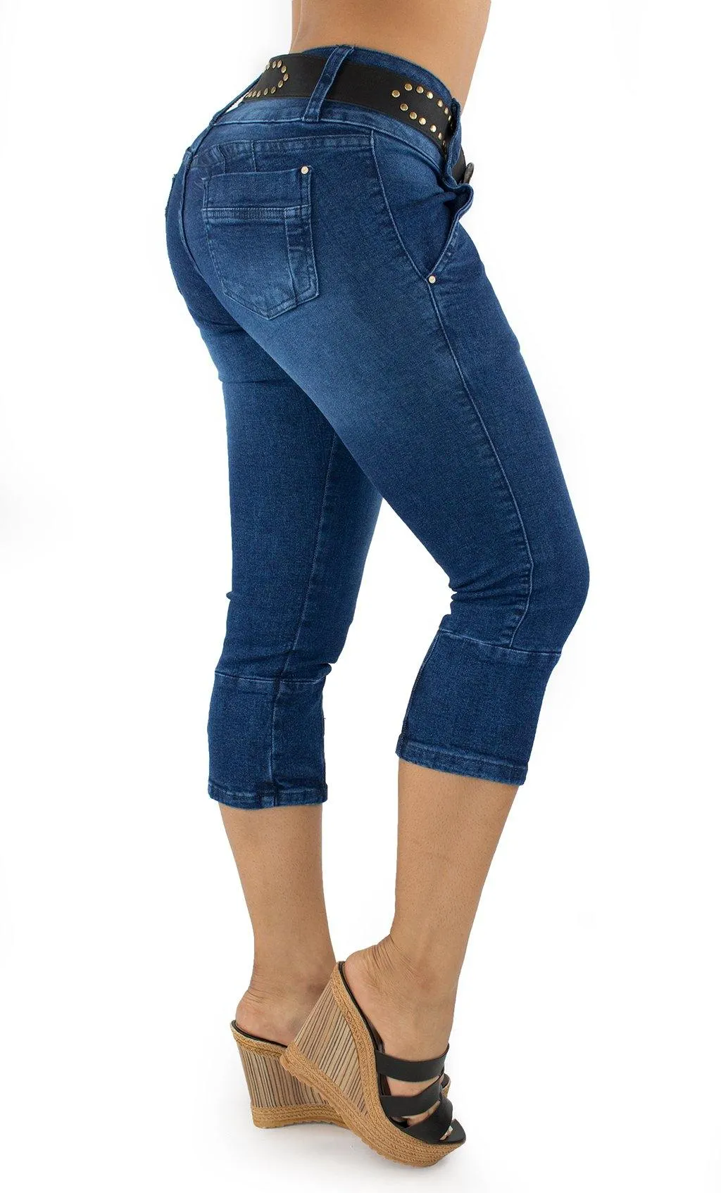 18121 Maripily Womens Capri Denim Short