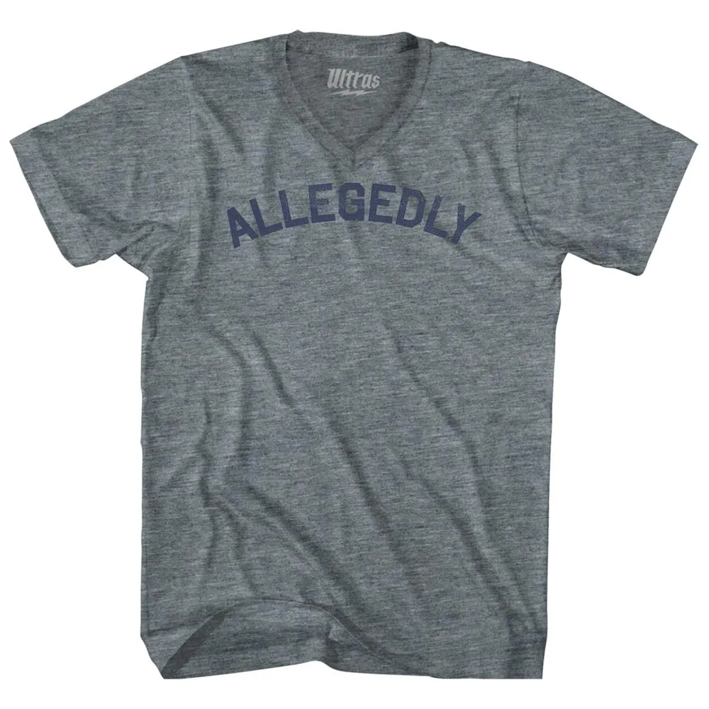 Allegedly Tri-Blend V-neck Womens Junior Cut T-shirt