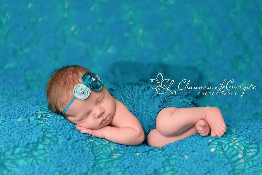 Aqua Blue Ruffle Stretch Knit Wrap Layering Piece