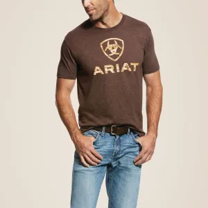 Ariat Mens Brown Heather Liberty USA Digi Camo SS Tshirt