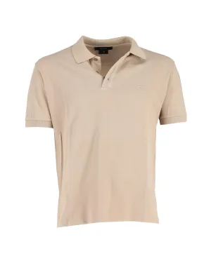 Beige Cotton Polo Shirt by Gucci