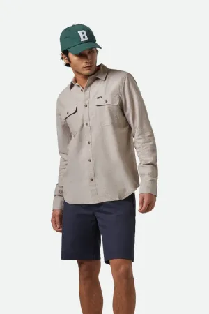 Brixton Mens Khaki The Daily Cotton LS Shirt