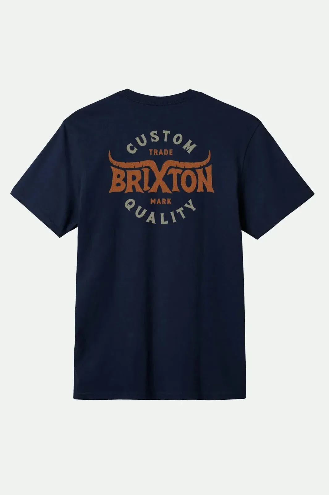 Brixton Mens Navy Worn Wash Gibson SS Tshirt