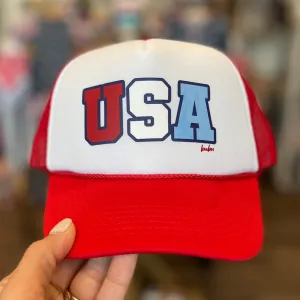 Bubu - Baby/Toddler/Kids Trucker Hats - USA in Red/White/Blue