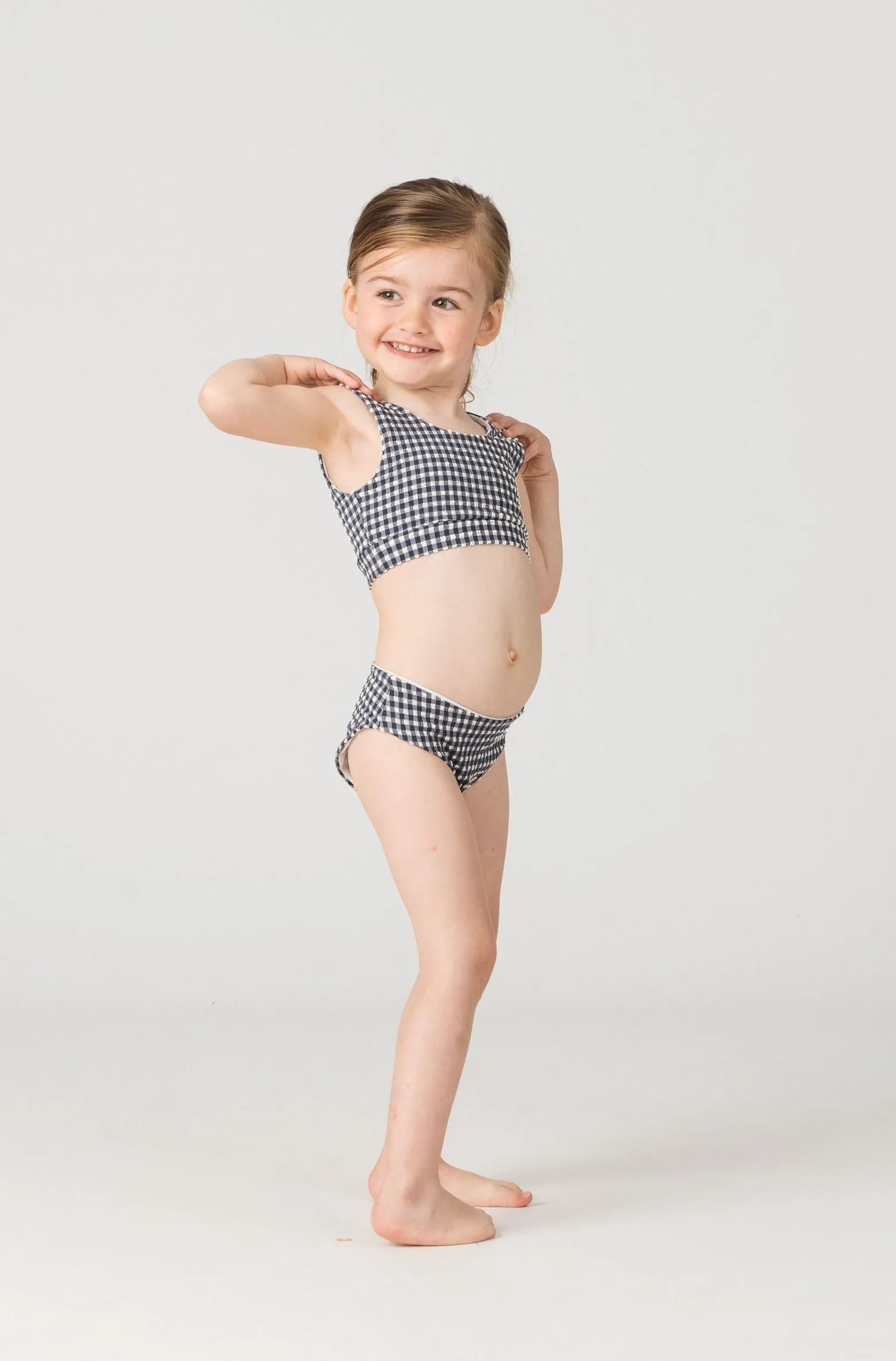 Emily Girls' Bottom in Sapphire Gingham