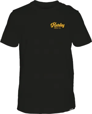 Hurley Mens Black Raceway Slub SS Tshirt