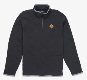 Hurley Mens Middleton Quilted Dark Stone Grey 1/4 Zip