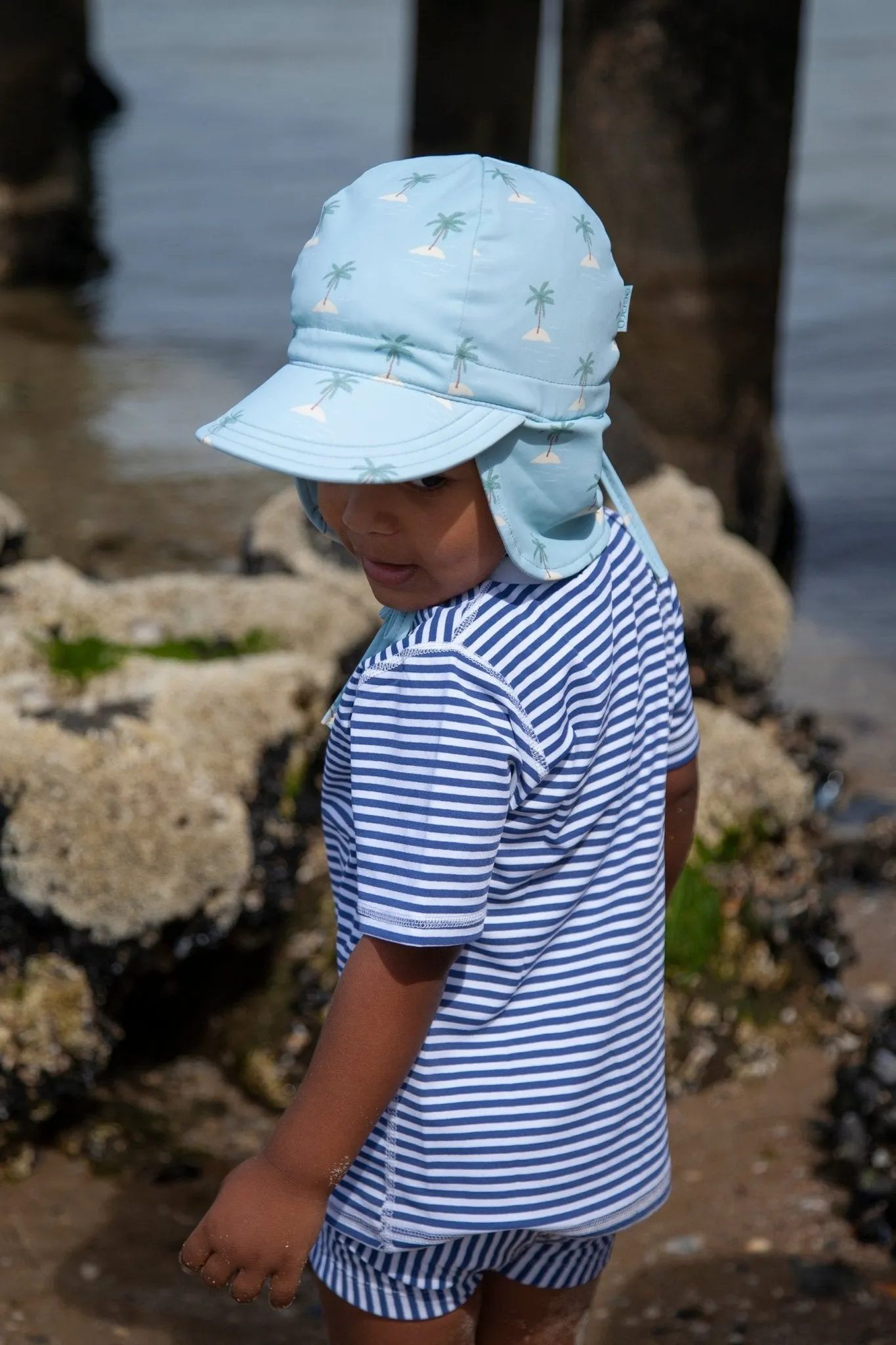 Island Swim Flap Cap