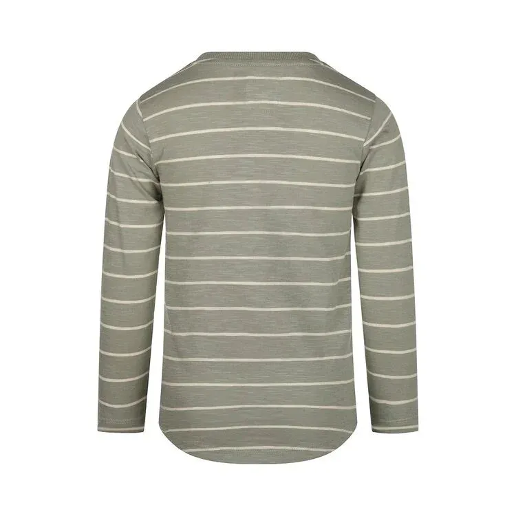 Koko Noko Boys Faded Green LS Long Back Tshirt