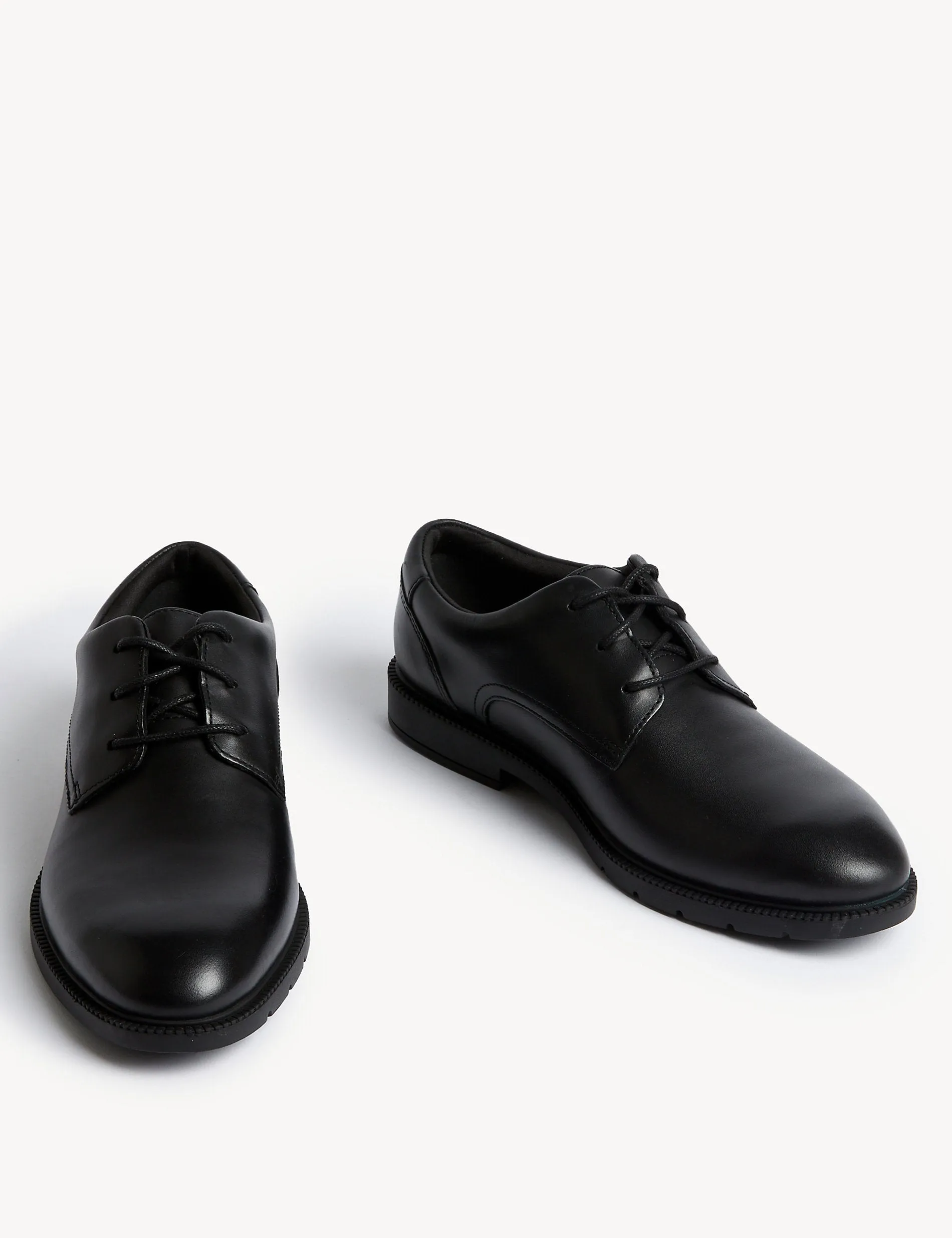 Marks & Spencer Children's Leather Lace-Up School Shoes (Sizes 2½-9) Black