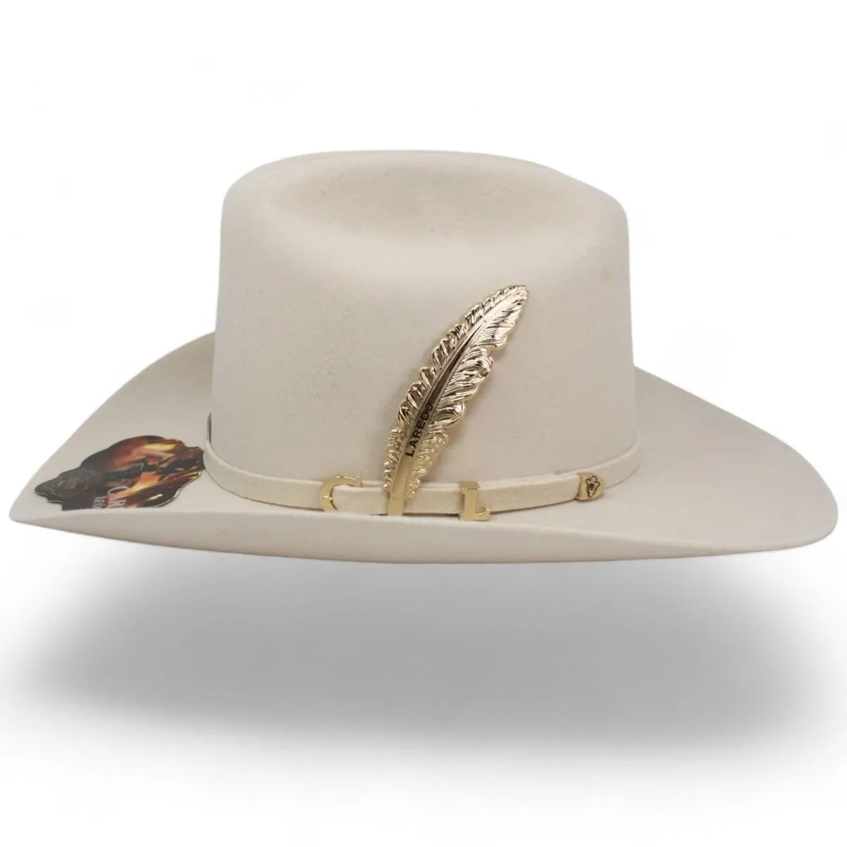 Official Carin Leon Cowboy Felt Hat with Silver Feather Bone