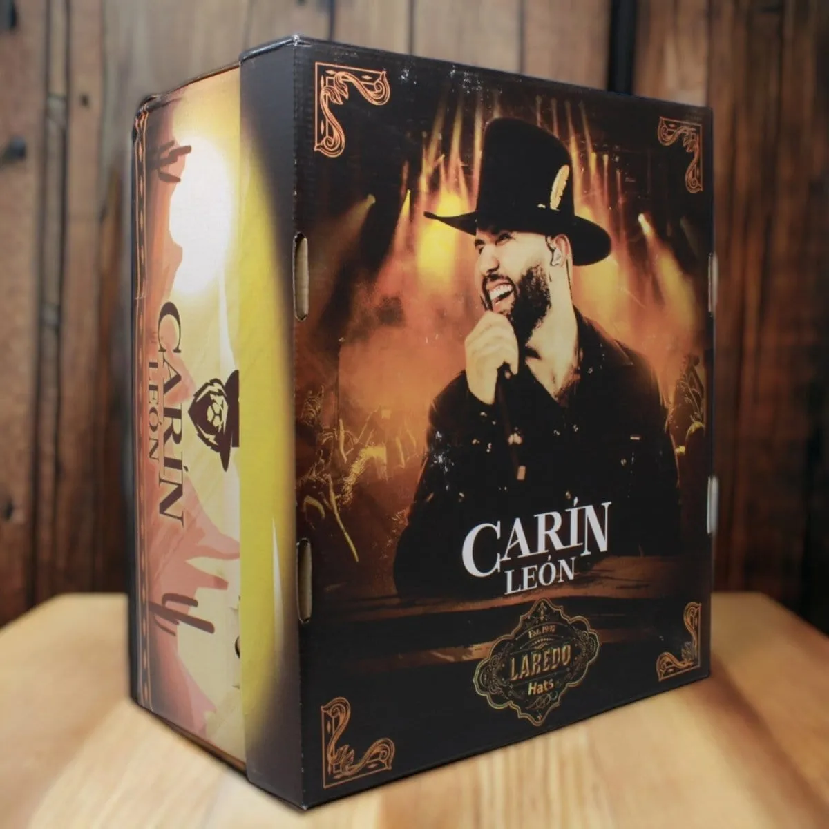 Official Carin Leon Cowboy Felt Hat with Silver Feather Bone