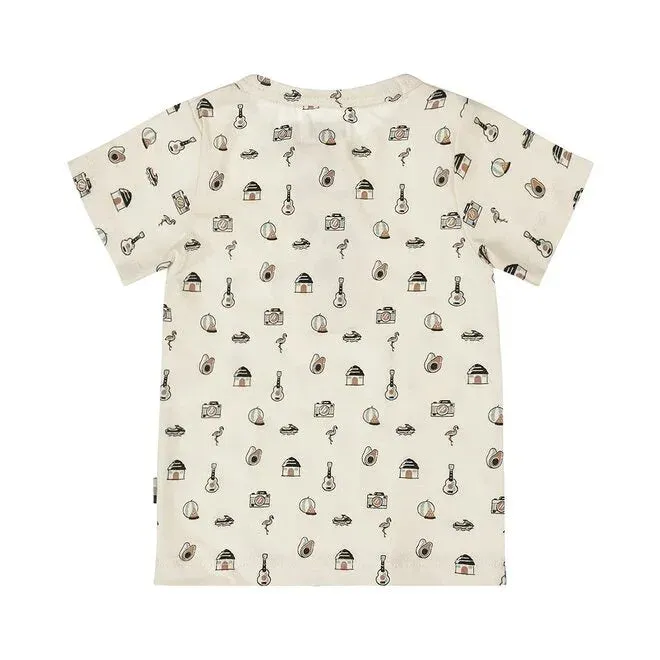 OK Kids Boys Off White Print Tshirt