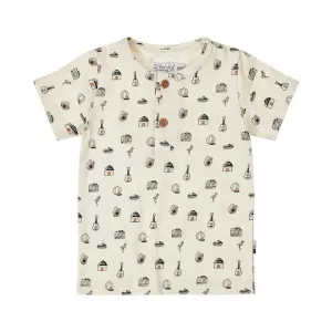 OK Kids Boys Off White Print Tshirt