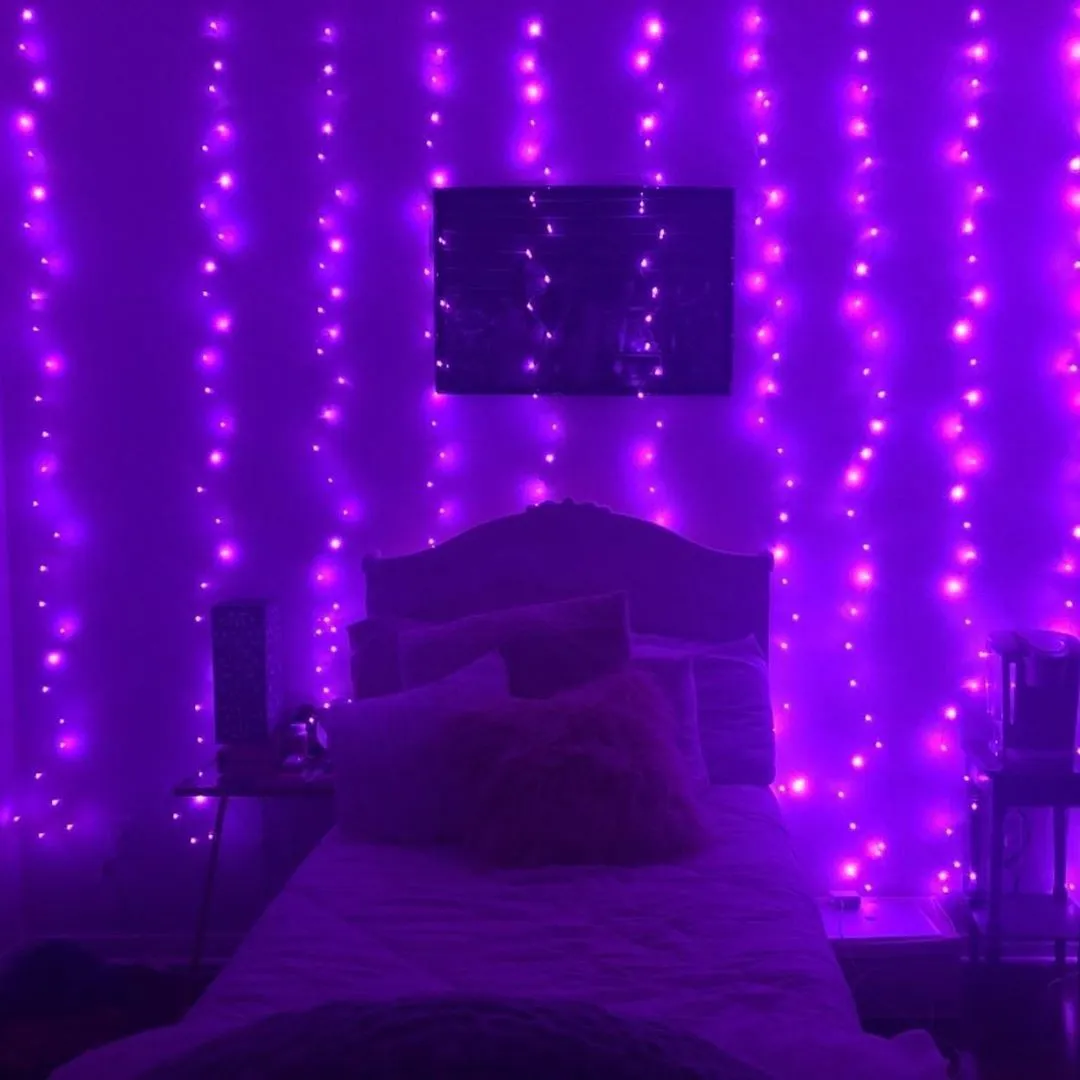 Purple LED Curtain Lights