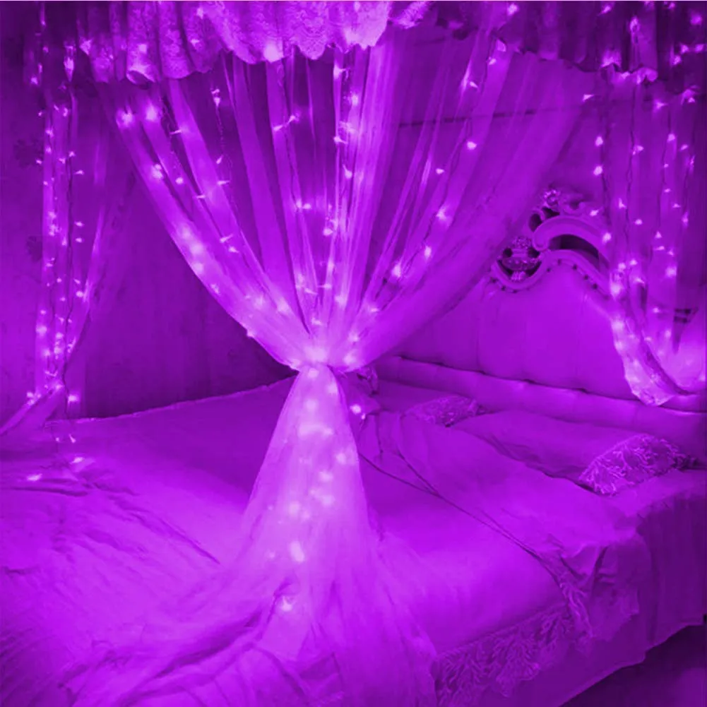 Purple LED Curtain Lights