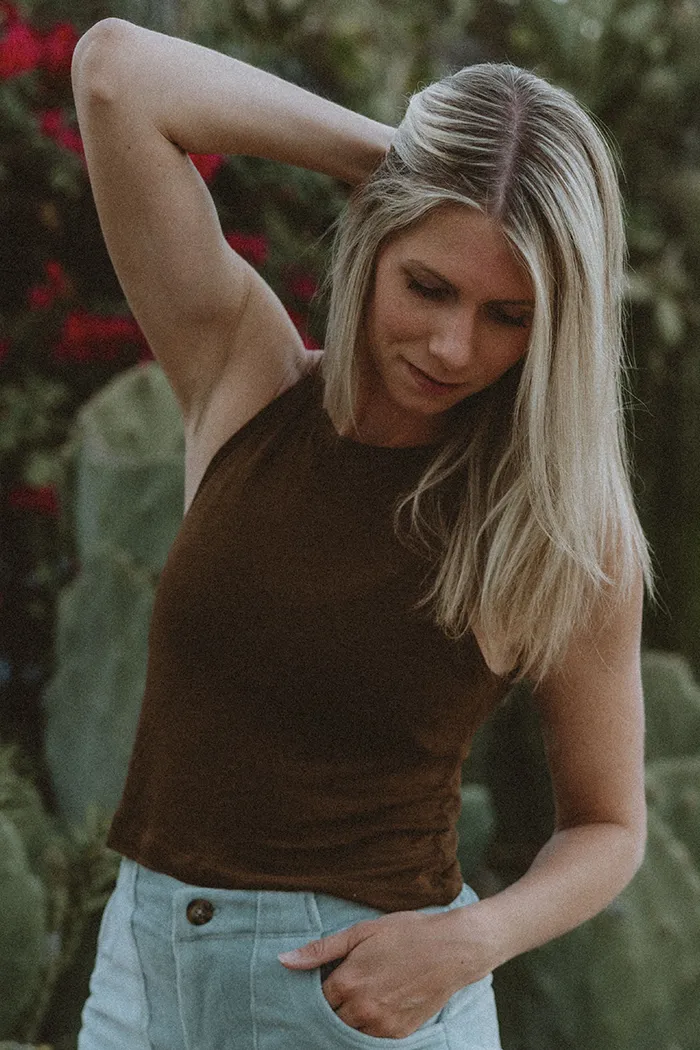 Slinky Brooke Tank - Brown