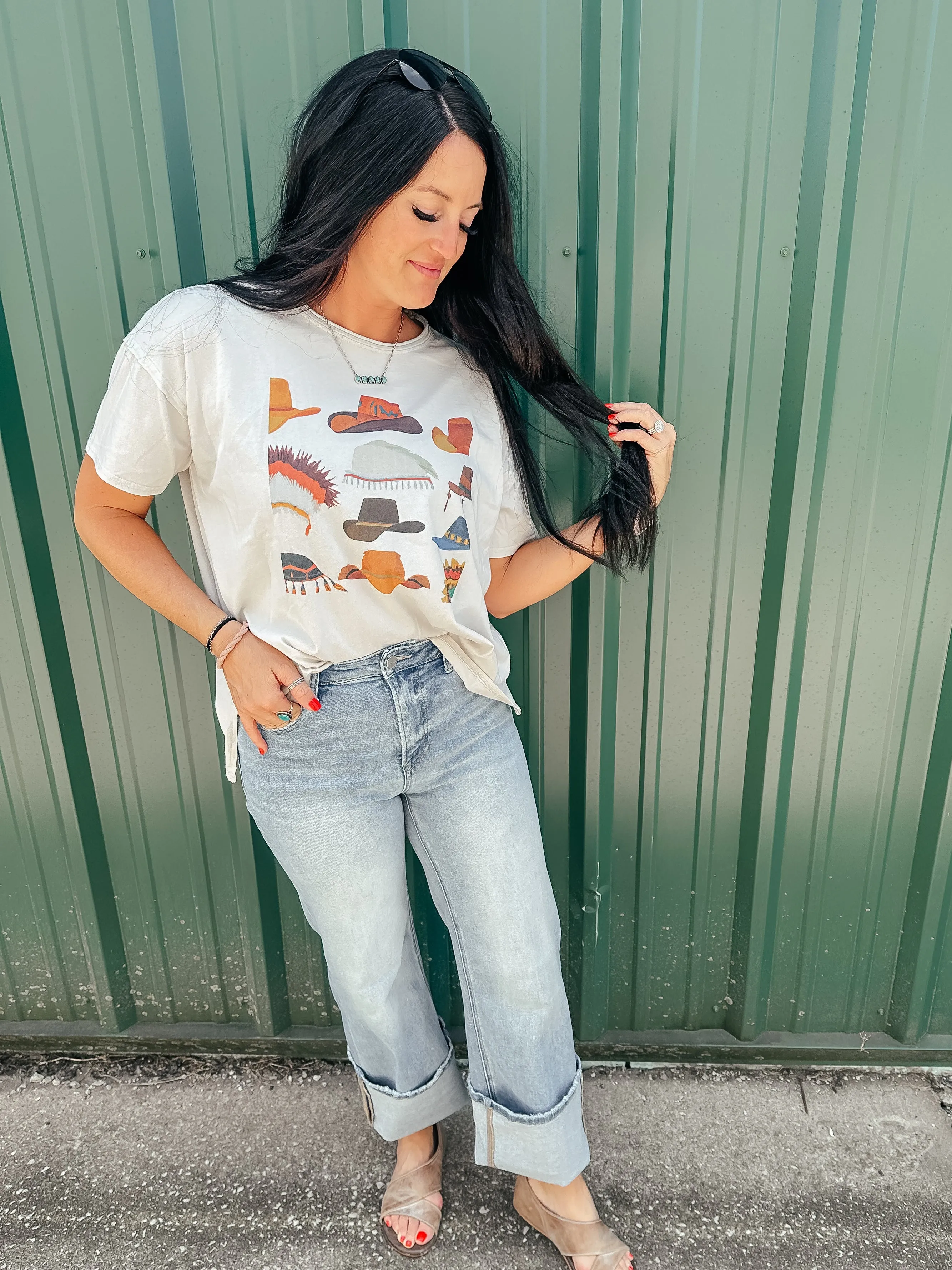Vintage Hats Cream Graphic Tee