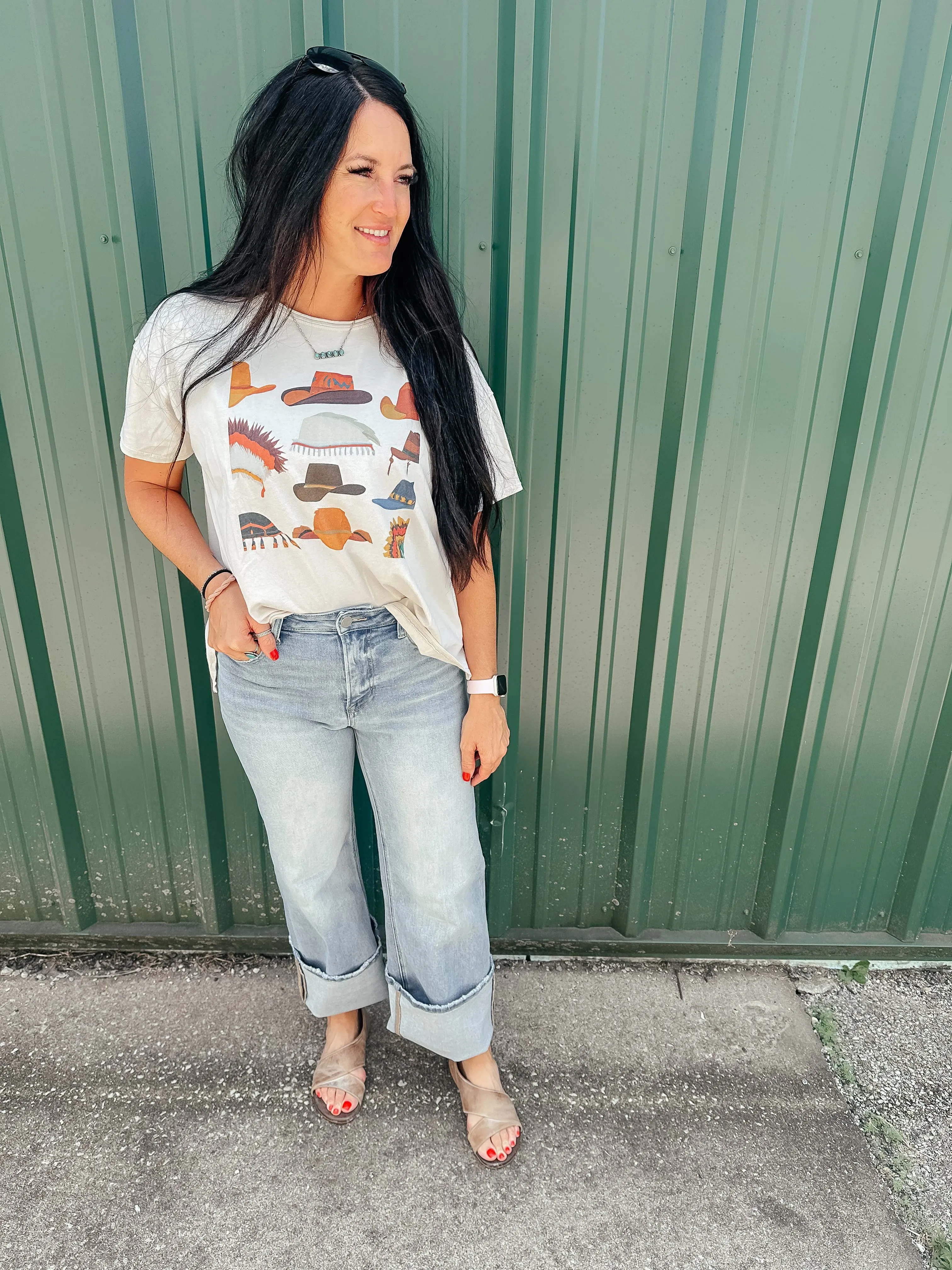 Vintage Hats Cream Graphic Tee
