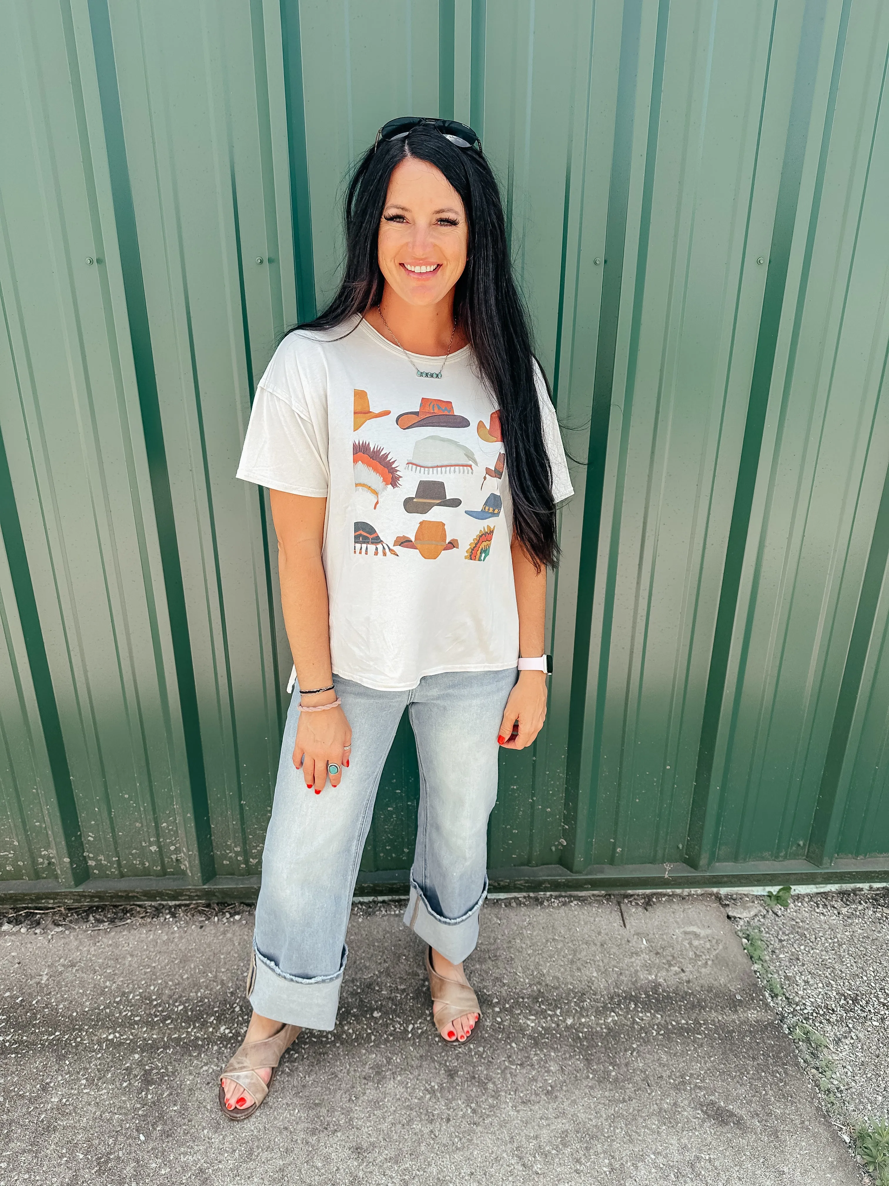 Vintage Hats Cream Graphic Tee