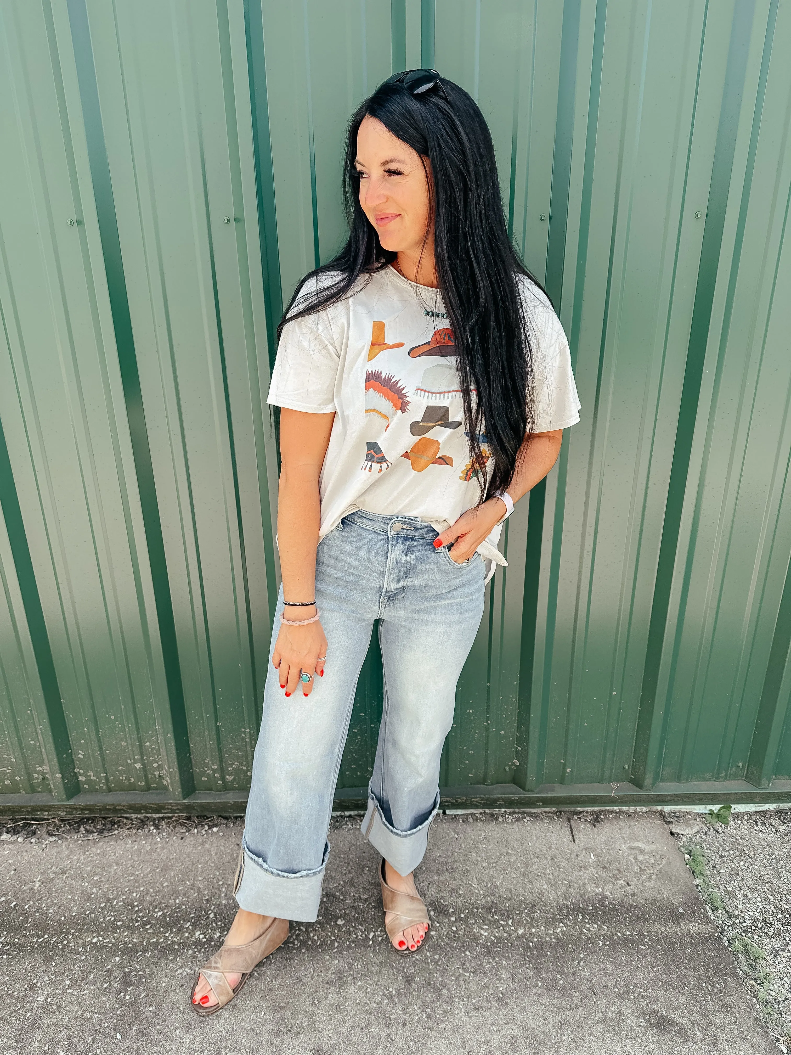 Vintage Hats Cream Graphic Tee