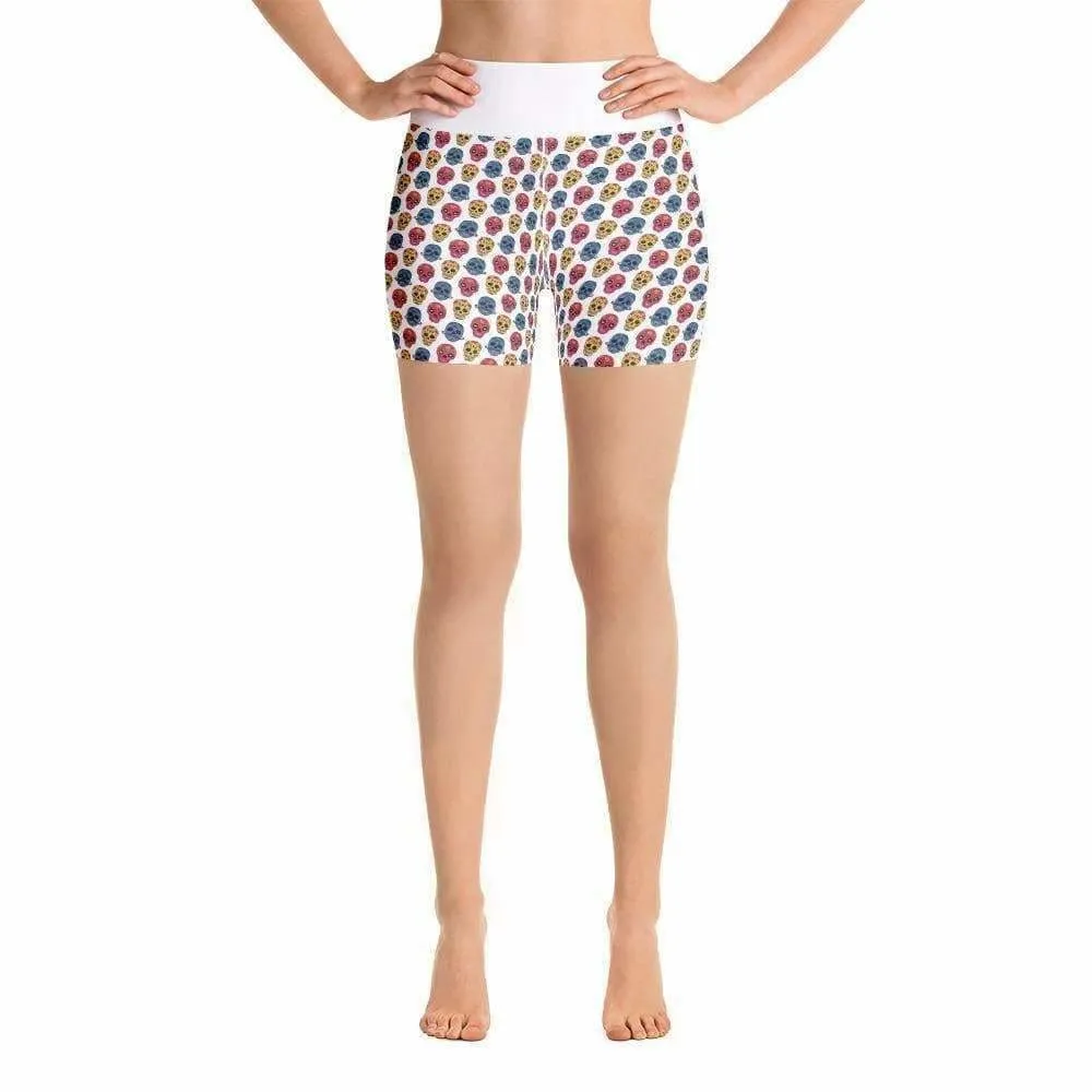 WOD Obsessed Sugar Skull Yoga Shorts