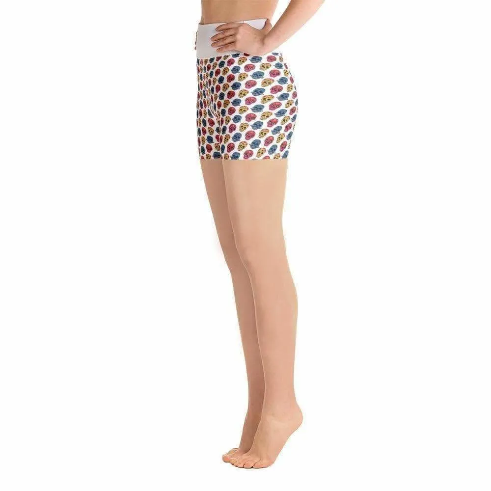 WOD Obsessed Sugar Skull Yoga Shorts